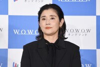 「連続ドラマＷ シャドウワーク」完成報告会に登壇した石田ひかり