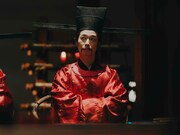 ドラマ「北方謙三 水滸伝」より、浜田信也演じる蒼英。青蓮寺の幹部で、帝の直属軍である“禁軍”を担当している