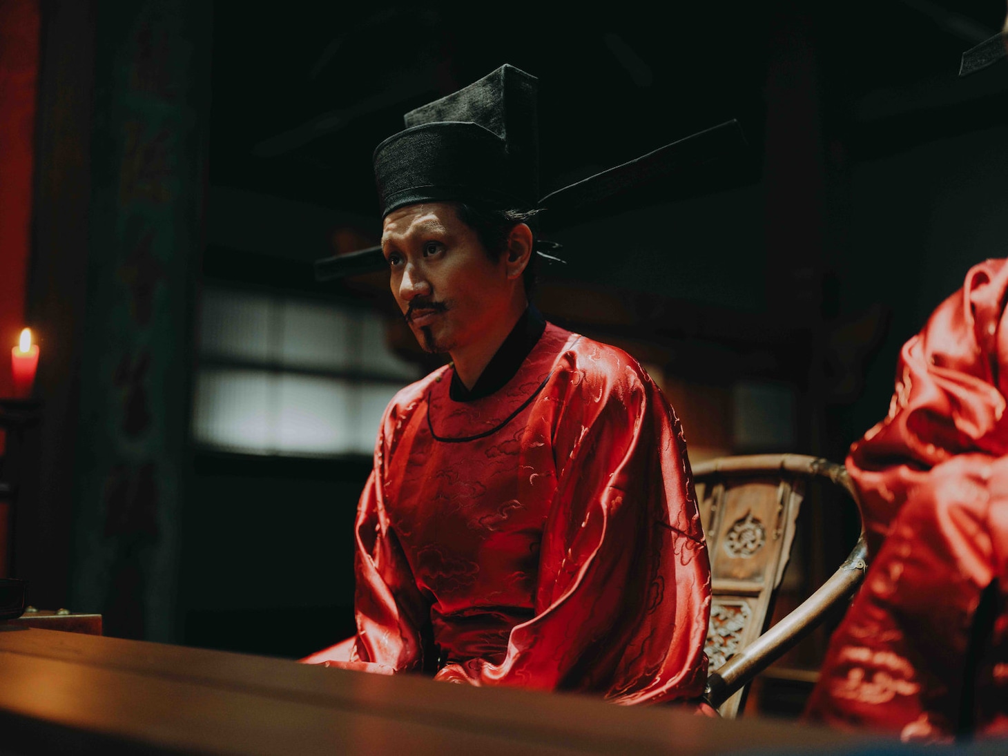 ドラマ「北方謙三 水滸伝」より、増田修一朗演じる呉達。青蓮寺の幹部で、地方軍を担当している