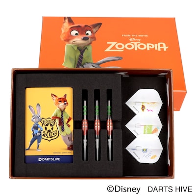 「Disney Zootopia ダーツセット」のオリジナルボックスパッケージ