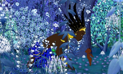 「キリクと魔女」場面カット ©Les Armateurs / Odec Kid Cartoons / France 3 cinema / Studio O / RTBF / Monipoly / TEF / Exposure.