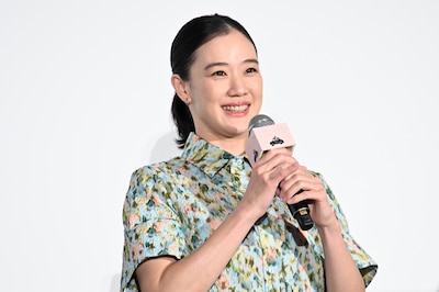 映画「TOKYOタクシー」初日舞台挨拶に登壇した蒼井優