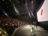 Ted Mann劇場で行われた「国宝」舞台挨拶の様子