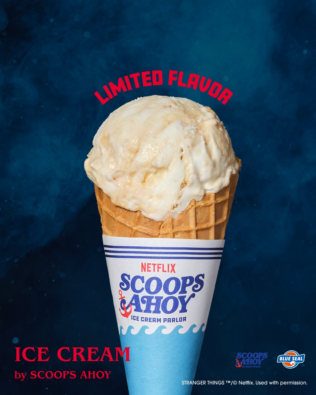 「BLUE SEAL」とのコラボレーションによるアイスクリーム、LIMITED FLAVOR STRANGER BUTTERSCOTCH（税込770円）