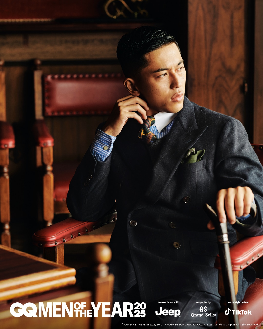 「GQ MEN OF THE YEAR 2025」でベスト・アスリート賞を受賞した小田凱人