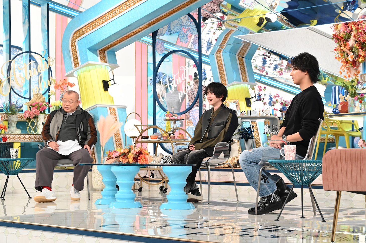 「A-Studio+」11月28日放送回の様子。左から笑福亭鶴瓶、板垣李光人、藤ヶ谷太輔