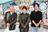「A-Studio+」11月28日放送回より、左から笑福亭鶴瓶、板垣李光人、藤ヶ谷太輔