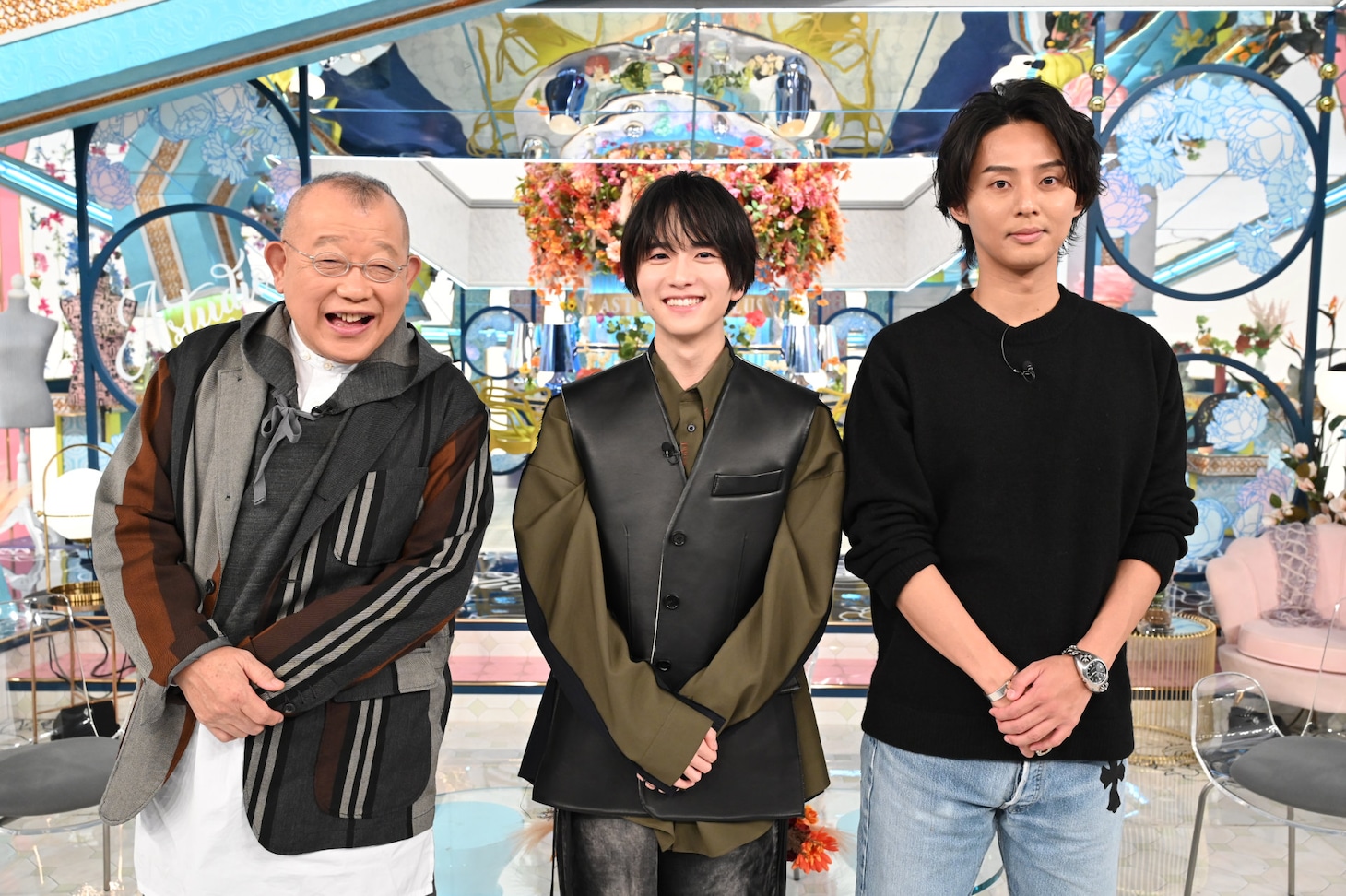 「A-Studio+」11月28日放送回より、左から笑福亭鶴瓶、板垣李光人、藤ヶ谷太輔