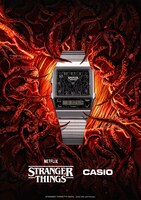 Netflixシリーズ「ストレンジャー・シングス 未知の世界」とCASIO CLASSICのコラボレーションモデル「AQ-800EST」