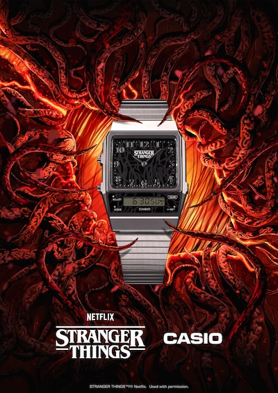 Netflixシリーズ「ストレンジャー・シングス 未知の世界」とCASIO CLASSICのコラボレーションモデル「AQ-800EST」