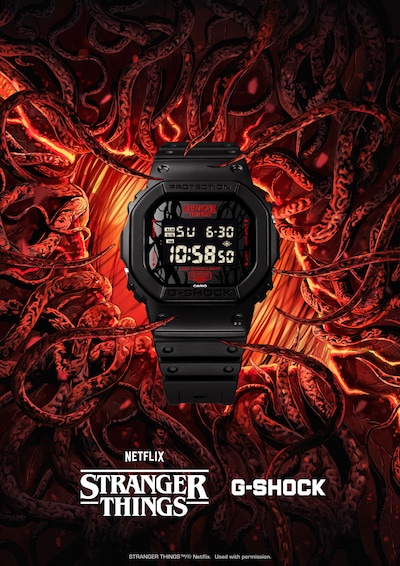 Netflixシリーズ「ストレンジャー・シングス 未知の世界」とG-SHOCKのコラボレーションモデル「DW-5600STT」
