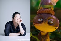 福山潤（左）、ガーデン・ノームのエクステンシャル（右）