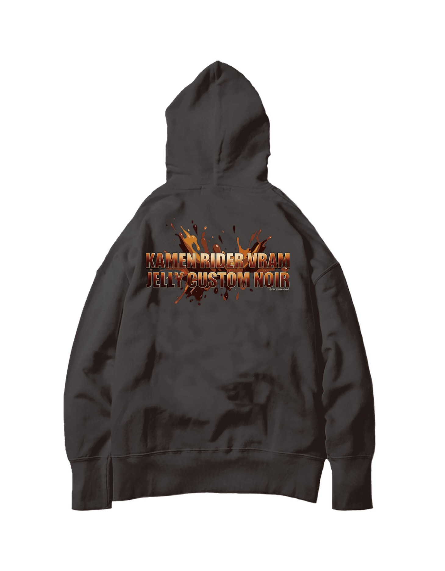 「仮面ライダーヴラム ルートストマック」ぷるゼリーノアールゴチゾウ デザインパーカー（裏 / M・XL / 税込7700円）