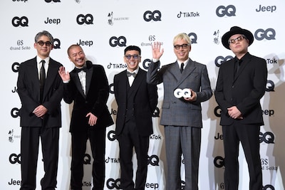「GQ MEN OF THE YEAR 2025／20th Anniversary」アチーブメント・アーティスト賞を受賞したRIP SLYME。左からFUMIYA、SU、PES、ILMARI、RYO-Z