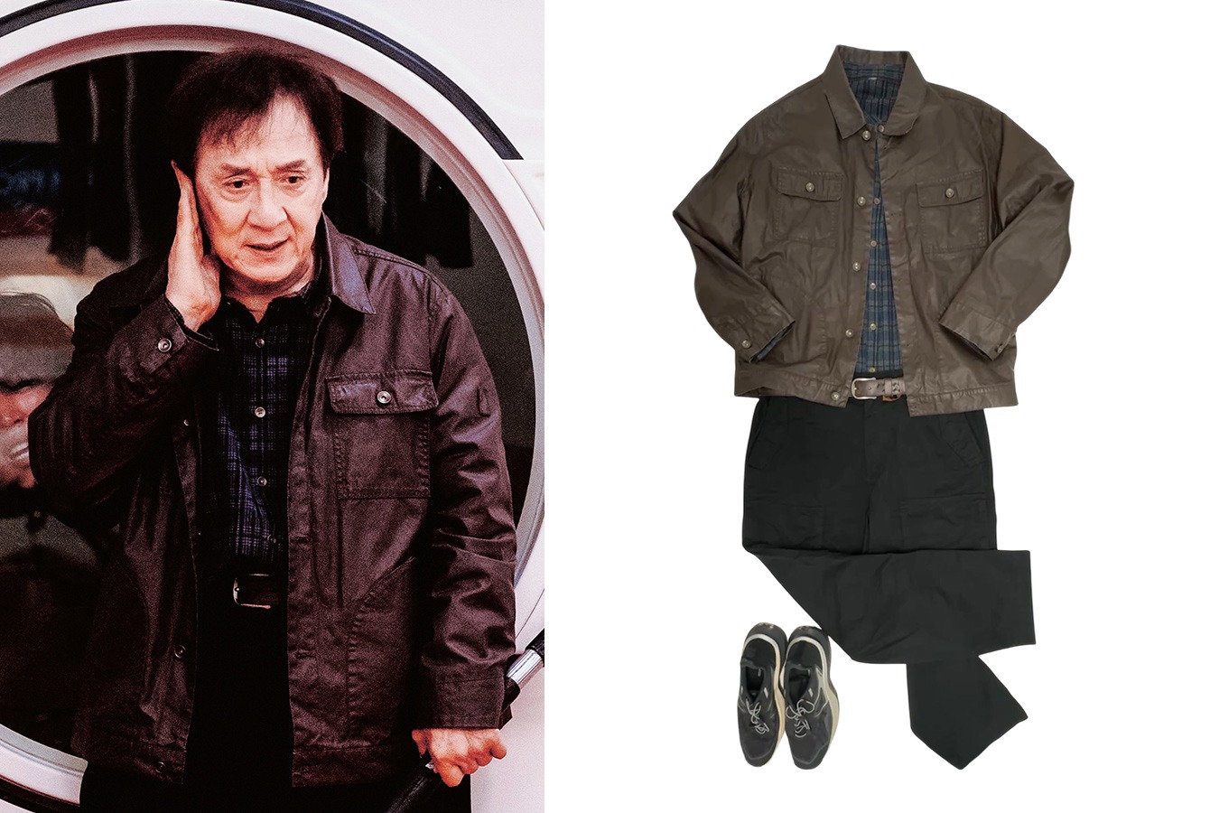 左からジャッキー・チェン演じる黄徳忠、黄徳忠の衣装