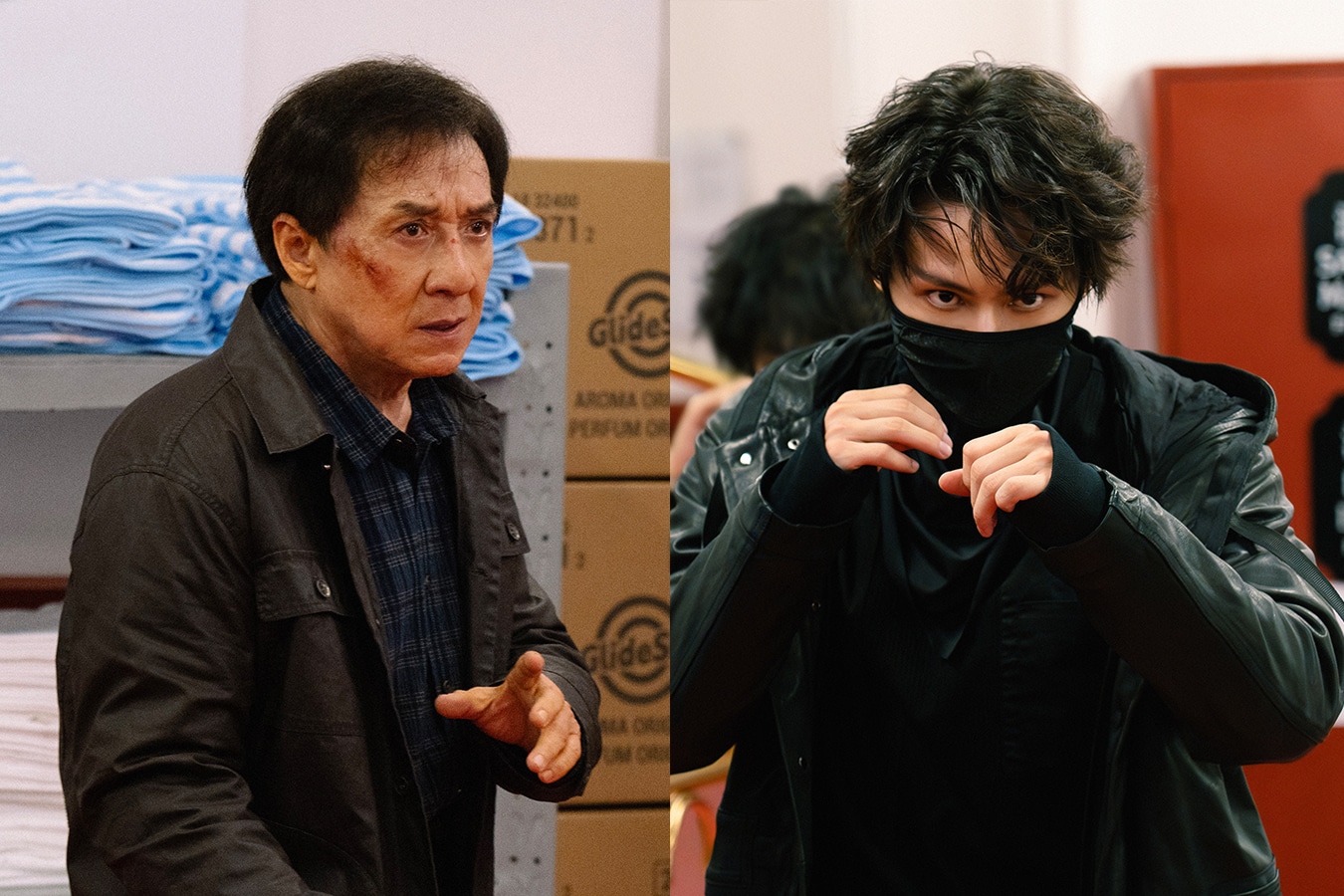 「シャドウズ・エッジ」より。左からジャッキー・チェン演じる黄徳忠、ジュン（SEVENTEEN）演じる胡楓