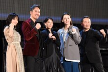 「24/7 SAMURAI-SHINOBI」Presents 時代劇アクショントークショーの様子。左から桃月なしこ、ケイン・コスギ、山本千尋、宮原華音、坂本浩一