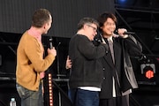 左からイライジャ・ウッド、ショーン・アスティン、浪川大輔