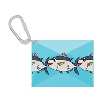 萩原利久がデザインしたカラビナ付きミニポーチ（ライトブルー）