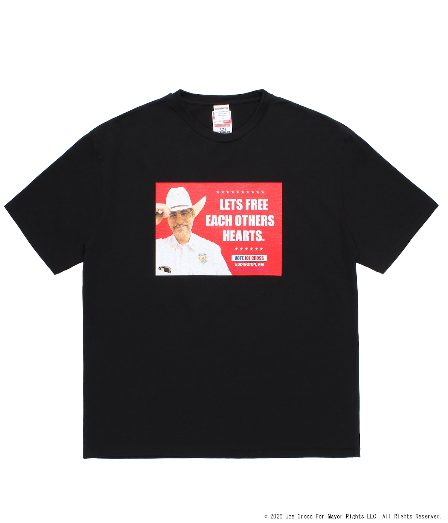 エディントンへようこそ × WACKO MARIA Tシャツ（ブラック / 1万6500円）