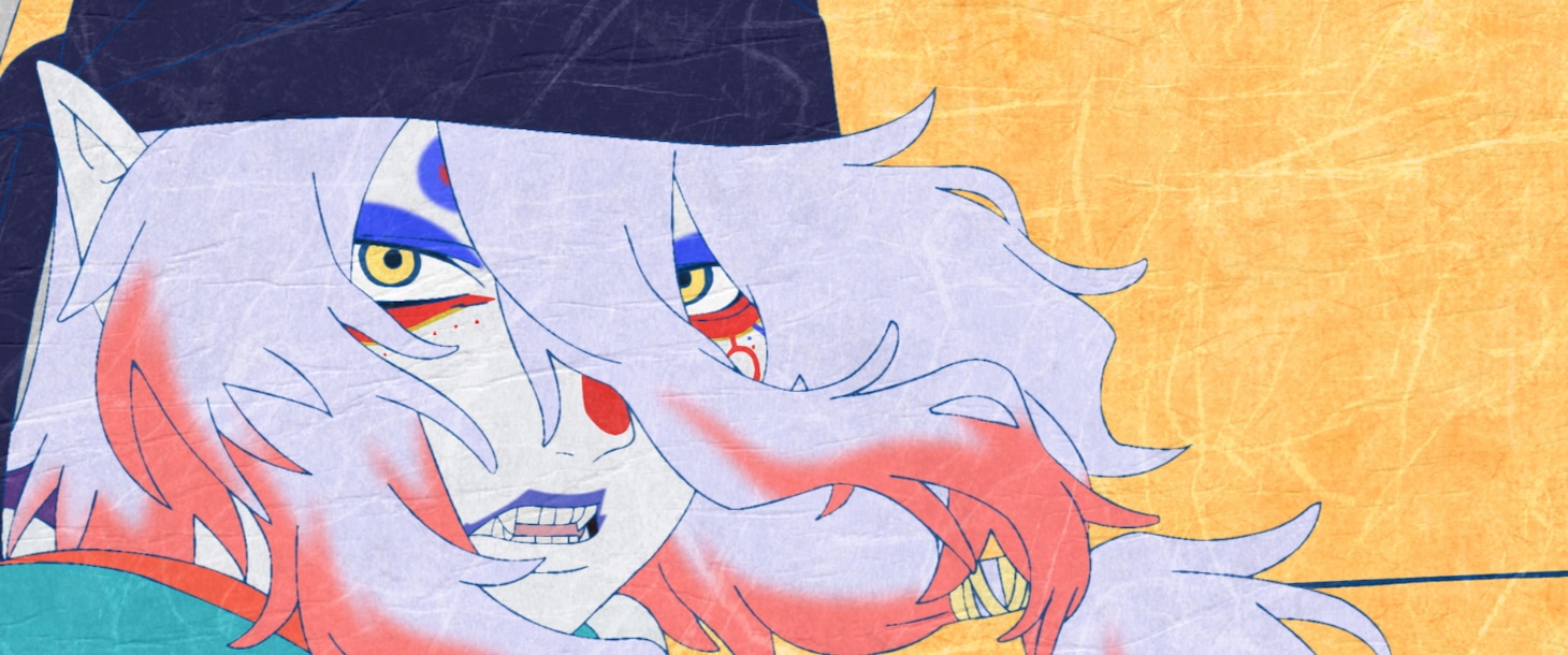 「劇場版モノノ怪 第三章 蛇神」場面カット。モノノ怪を斬りはらう力を持つ退魔の剣を携える謎多き男・薬売り