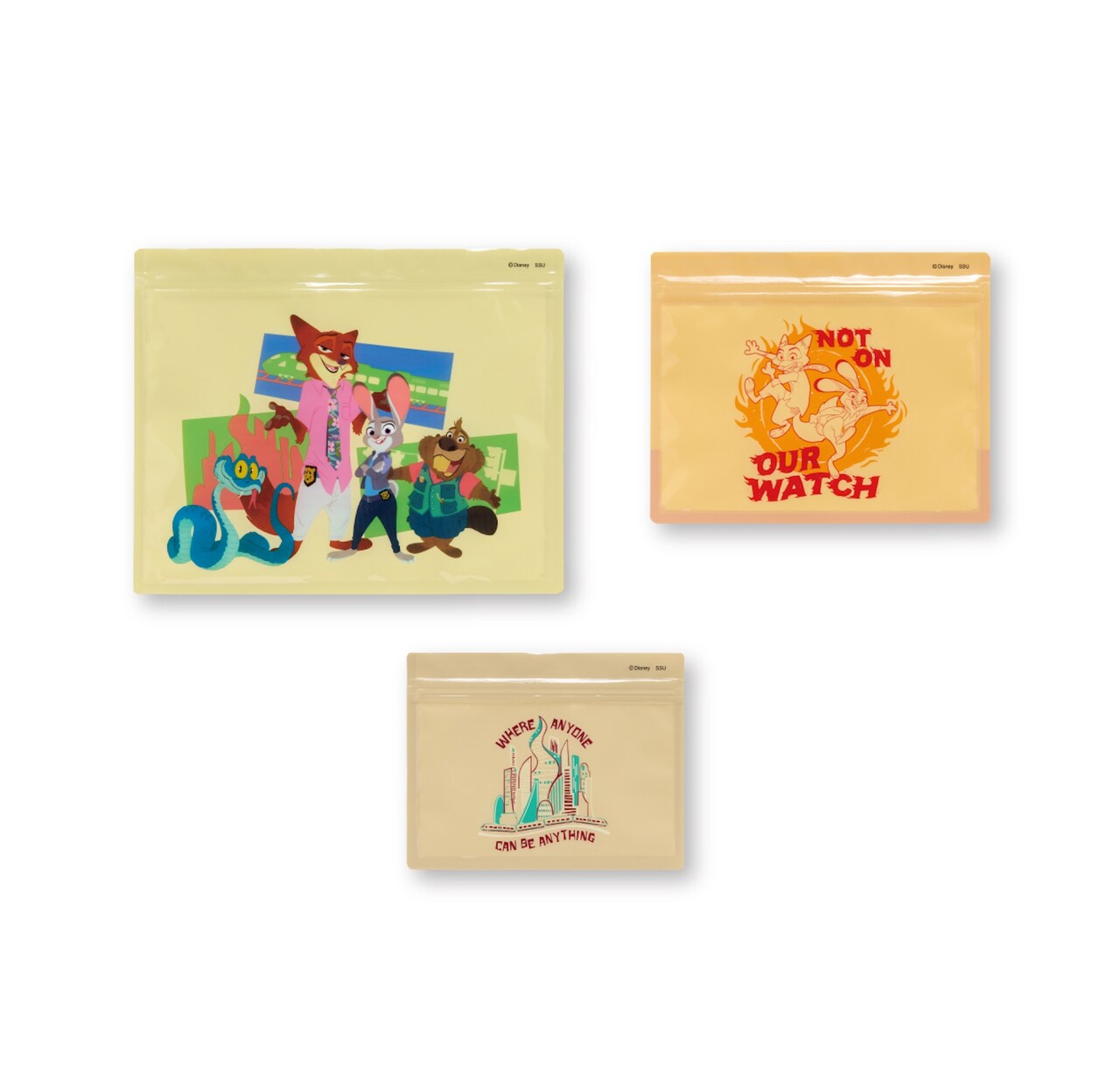 Happyくじ「ズートピア2」J賞のジッパーバッグセット（全6種