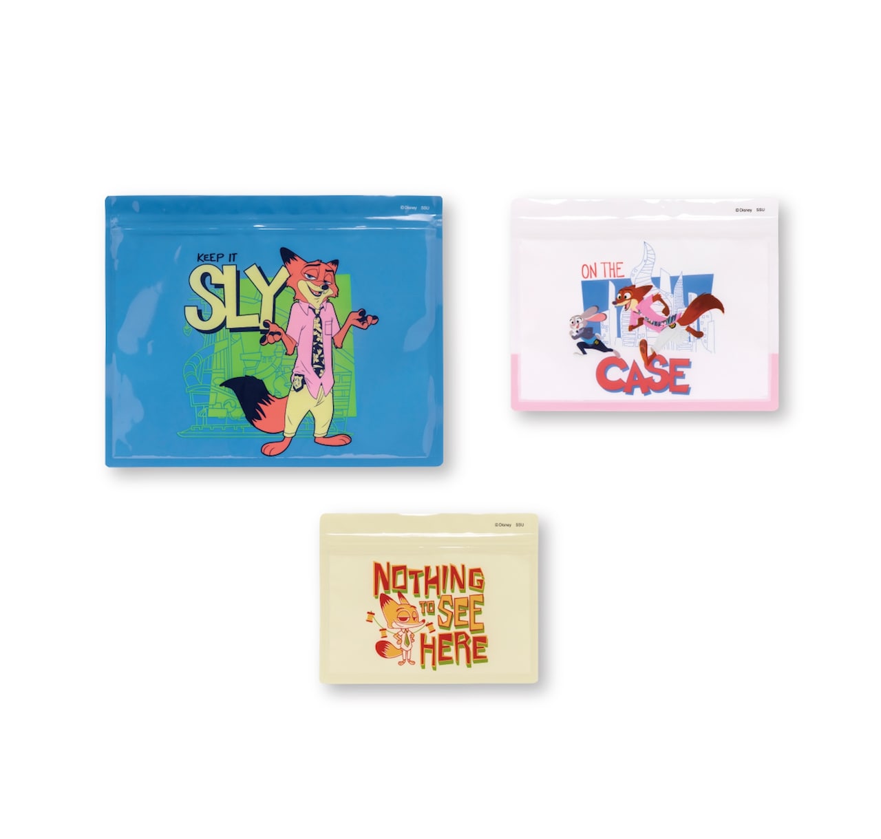 Happyくじ「ズートピア2」J賞のジッパーバッグセット（全6種） [画像