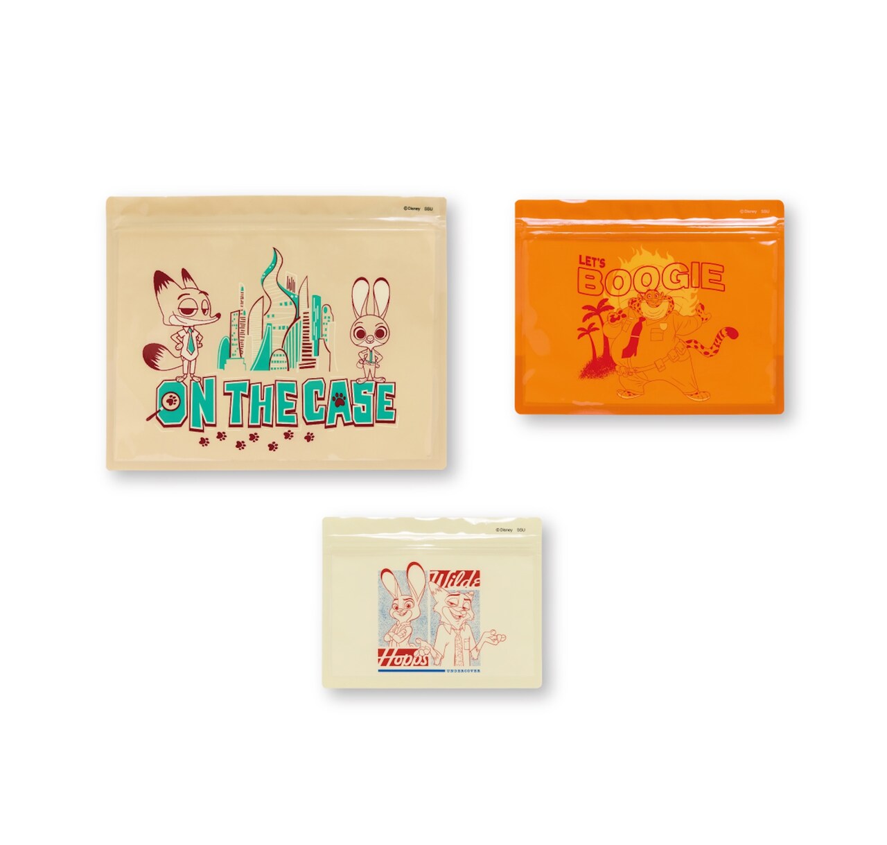 Happyくじ「ズートピア2」J賞のジッパーバッグセット（全6種