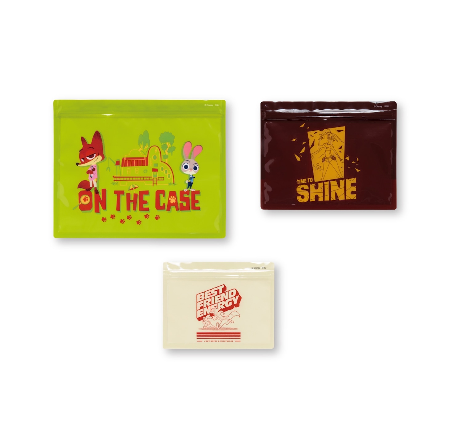 Happyくじ「ズートピア2」J賞のジッパーバッグセット（全6種）