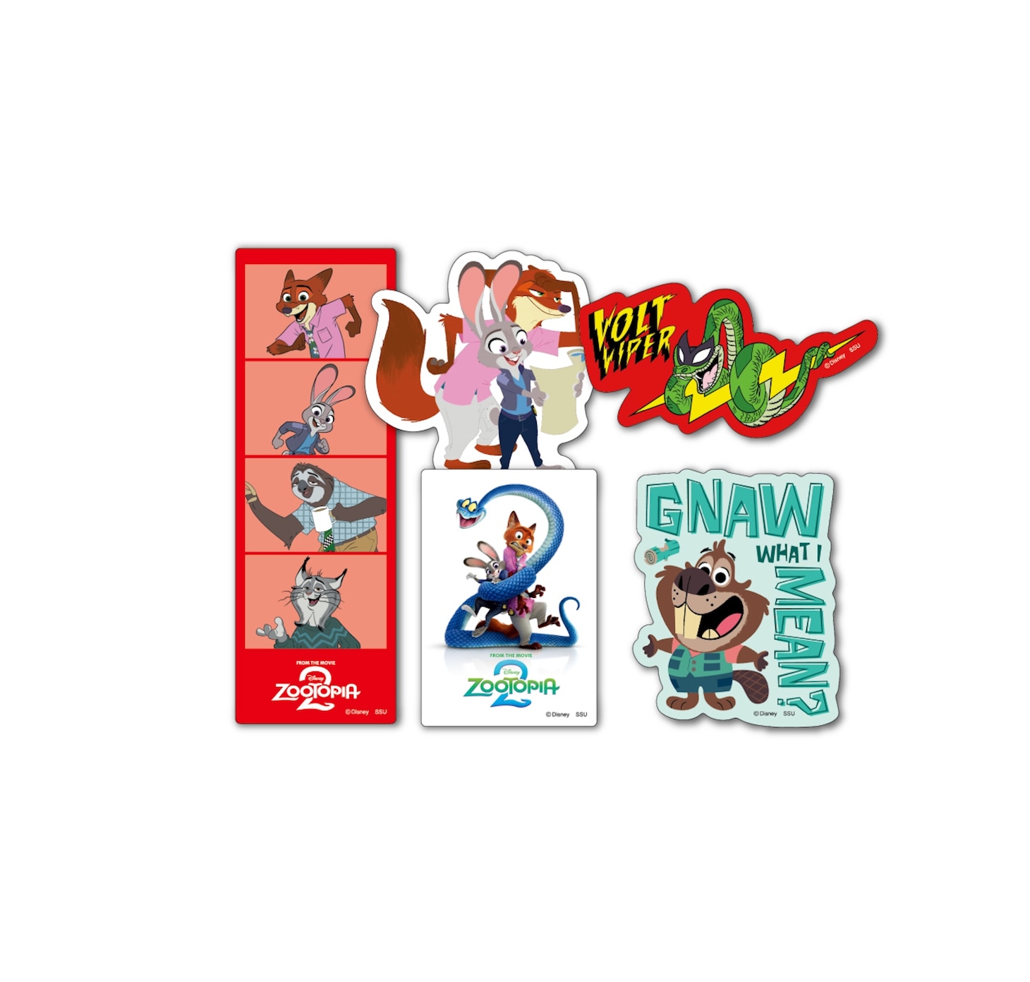 Happyくじ「ズートピア2」K賞のステッカーセット（全8種）