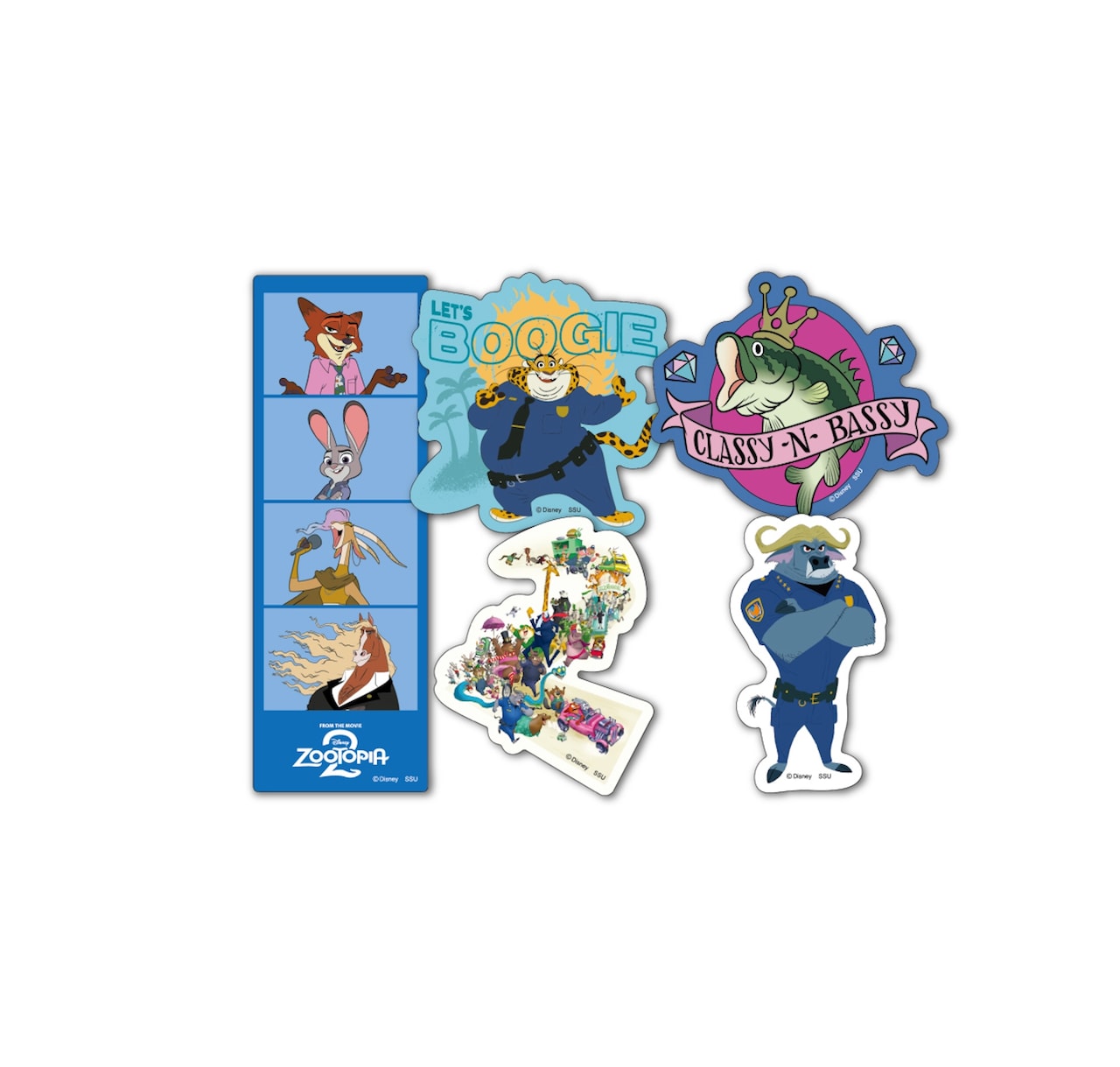 Happyくじ「ズートピア2」K賞のステッカーセット（全8種
