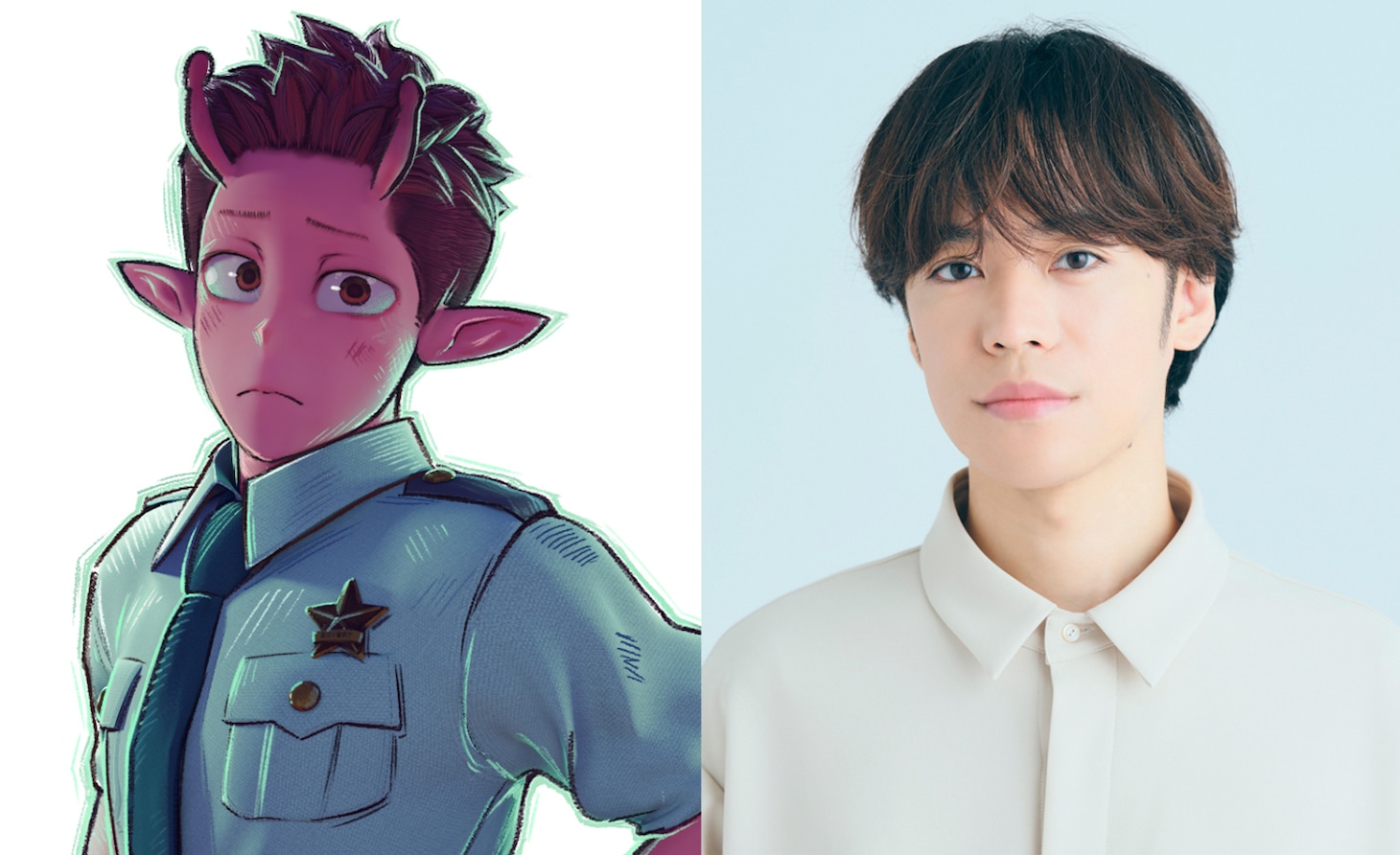 「銀河特急 ミルキー☆サブウェイ 各駅停車劇場行き」左から新キャラクターである警察官のアサミ、小野賢章