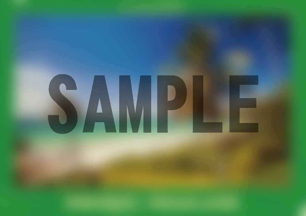 書籍「九龍城砦外伝 信一伝」〔特装版〕の特典として封入される、信一が修行先から龍捲風に送ったポストカードレプリカ・表（サンプル）