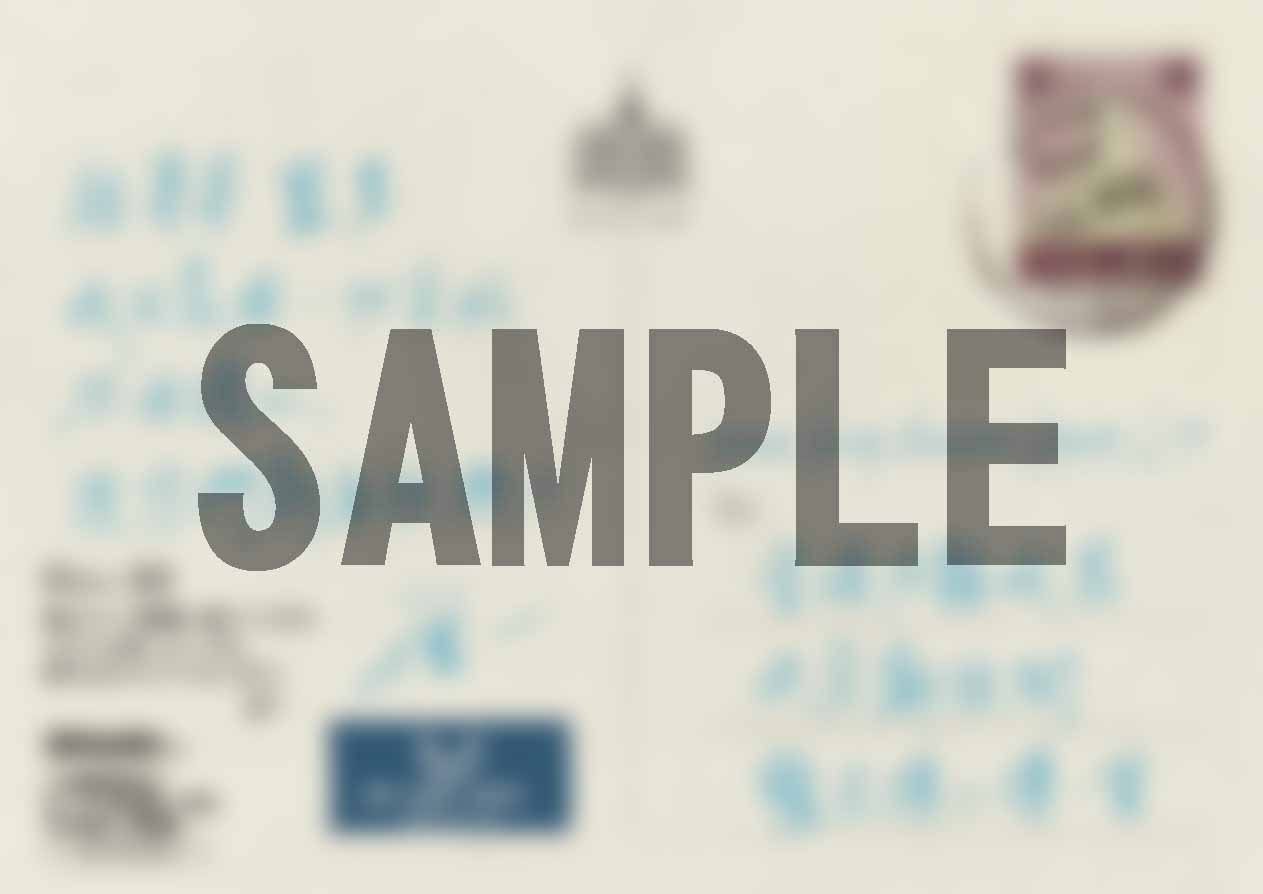 書籍「九龍城砦外伝 信一伝」〔特装版〕の特典として封入される、信一が修行先から龍捲風に送ったポストカードレプリカ・裏（サンプル）