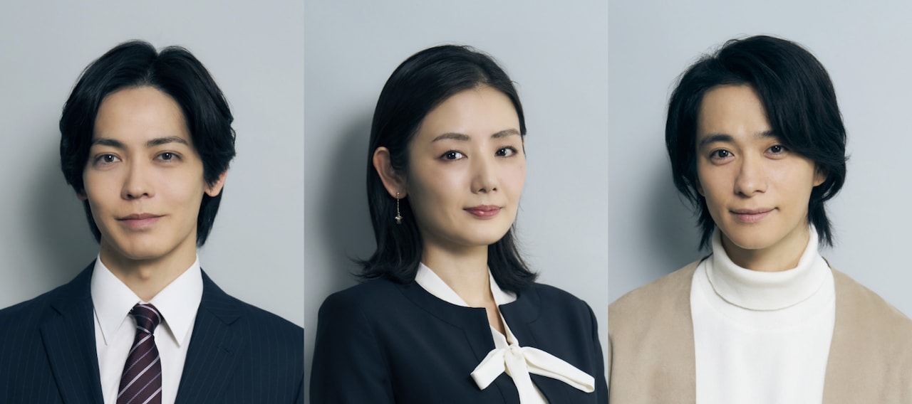 新ドラマ「この愛は間違いですか～不倫の贖罪」追加キャスト組写真。左から猪塚健太、片山萌美、戸塚祥太（A.B.C-Z）