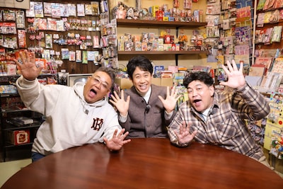 「大泉サンドの年2会」12月25日放送回の様子。左から伊達みきお、大泉洋、富澤たけし