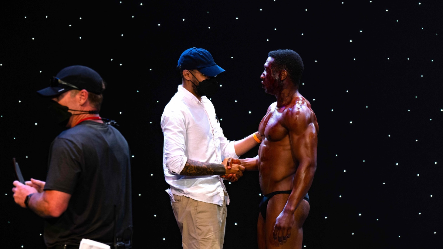 映画「ボディビルダー」メイキング写真