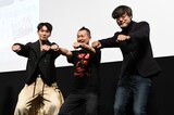 台湾映画「あの頃、君を追いかけた」トークイベントの様子。左からクー・チェンドン（柯震東）、ギデンズ・コー（九把刀）、山崎貴