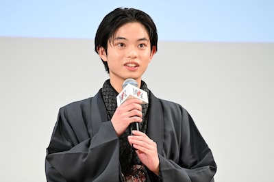 映画「国宝」歌舞伎座大晦日特別上映会に登壇した黒川想矢