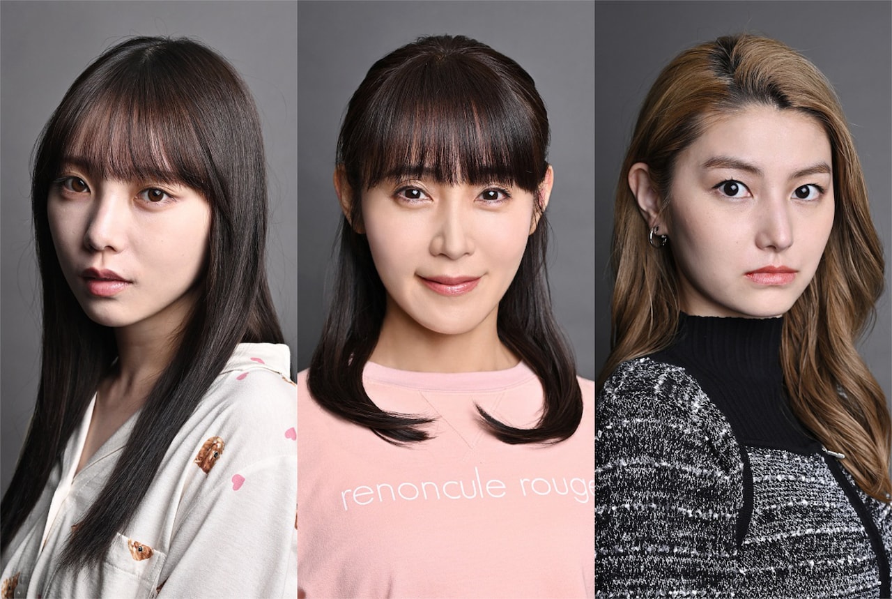 日曜劇場「リブート」新キャスト。左から与田祐希、山口紗弥加、上野鈴華