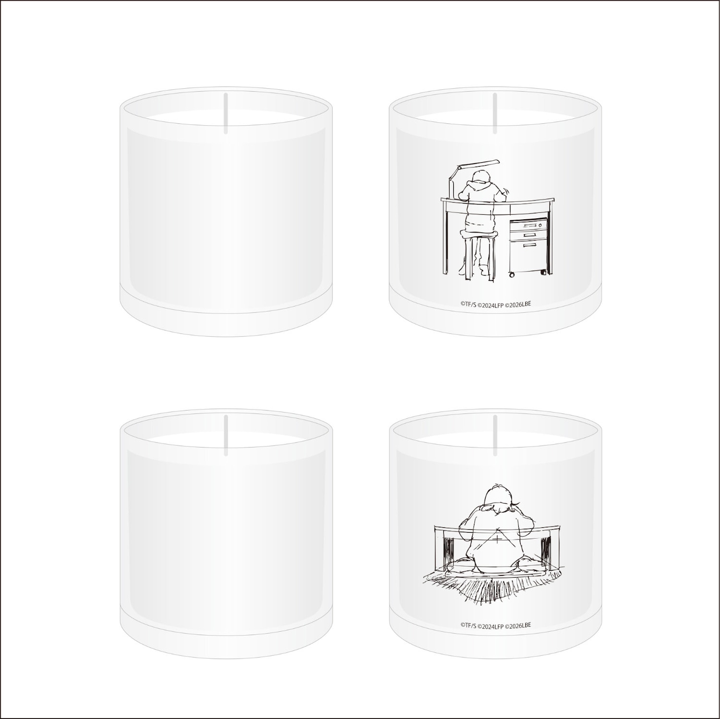 「劇場アニメ ルックバック展 ―押山清高 線の感情」グッズのキャンドル（全2種 / 税込2000円）
