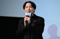 映画「架空の犬と嘘をつく猫」初日舞台挨拶に登壇した森ガキ侑大