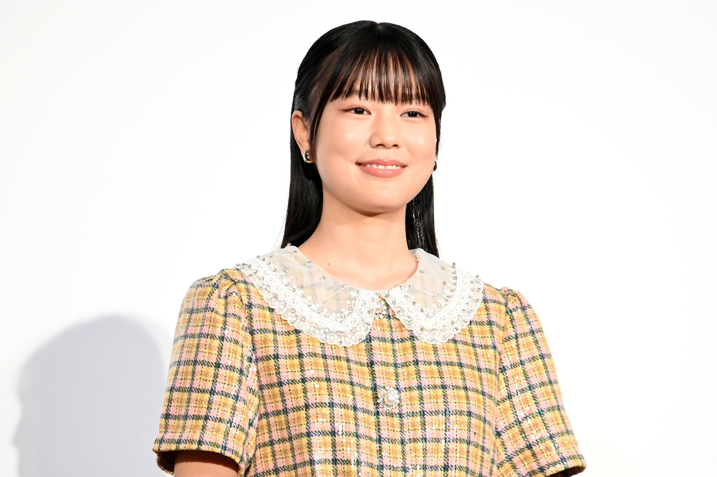 映画「ただいまって言える場所」完成披露上映会に登壇した川口真奈