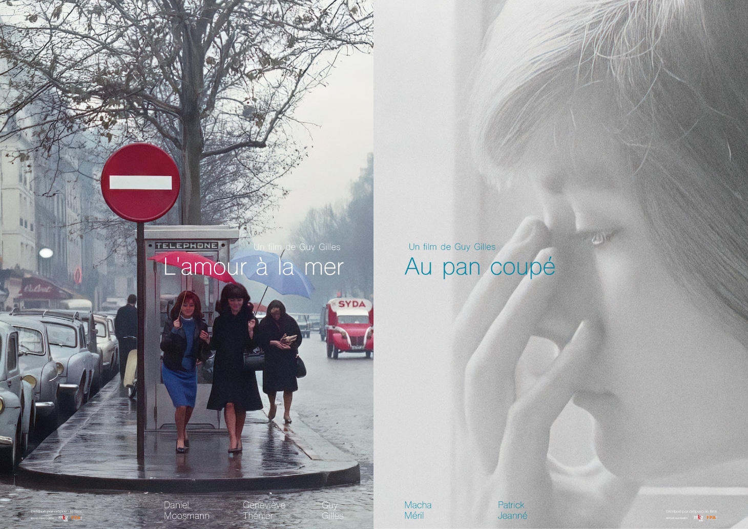 左から「海辺の恋」「オー・パン・クペ」のティザービジュアル ©1965 Films Galilée ©1968 Machafilm