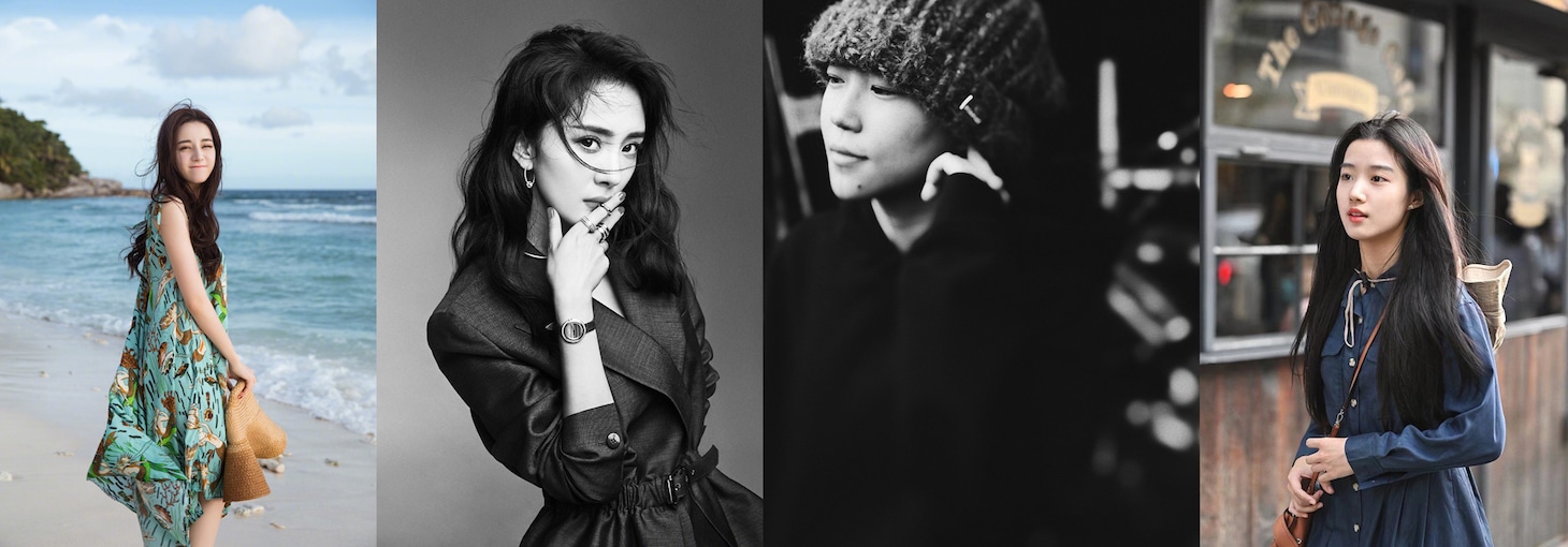 左からディリラバ（迪麗熱巴）、ヤン・ミー（楊冪）、リア・ドウ（竇靖童）、ルー・ユーシアオ（盧昱暁） 写真提供：新浪