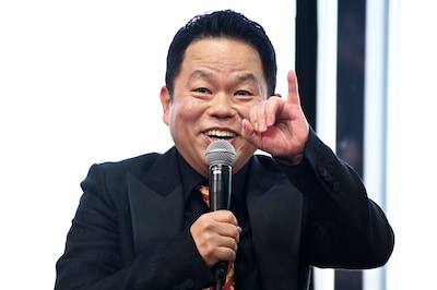 日曜劇場「リブート」制作発表会見に出席した津田篤宏（ダイアン）