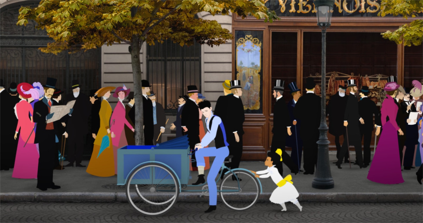 「ディリリとパリの時間旅行」場面カット ©2018 NORD-OUEST FILMS – STUDIO O – ARTE FRANCE CINEMA – MARS FILMS – WILD BUNCH – MAC GUFF LIGNE – ARTEMIS PRODUCTIONS – SENATOR FILM PRODUKTION