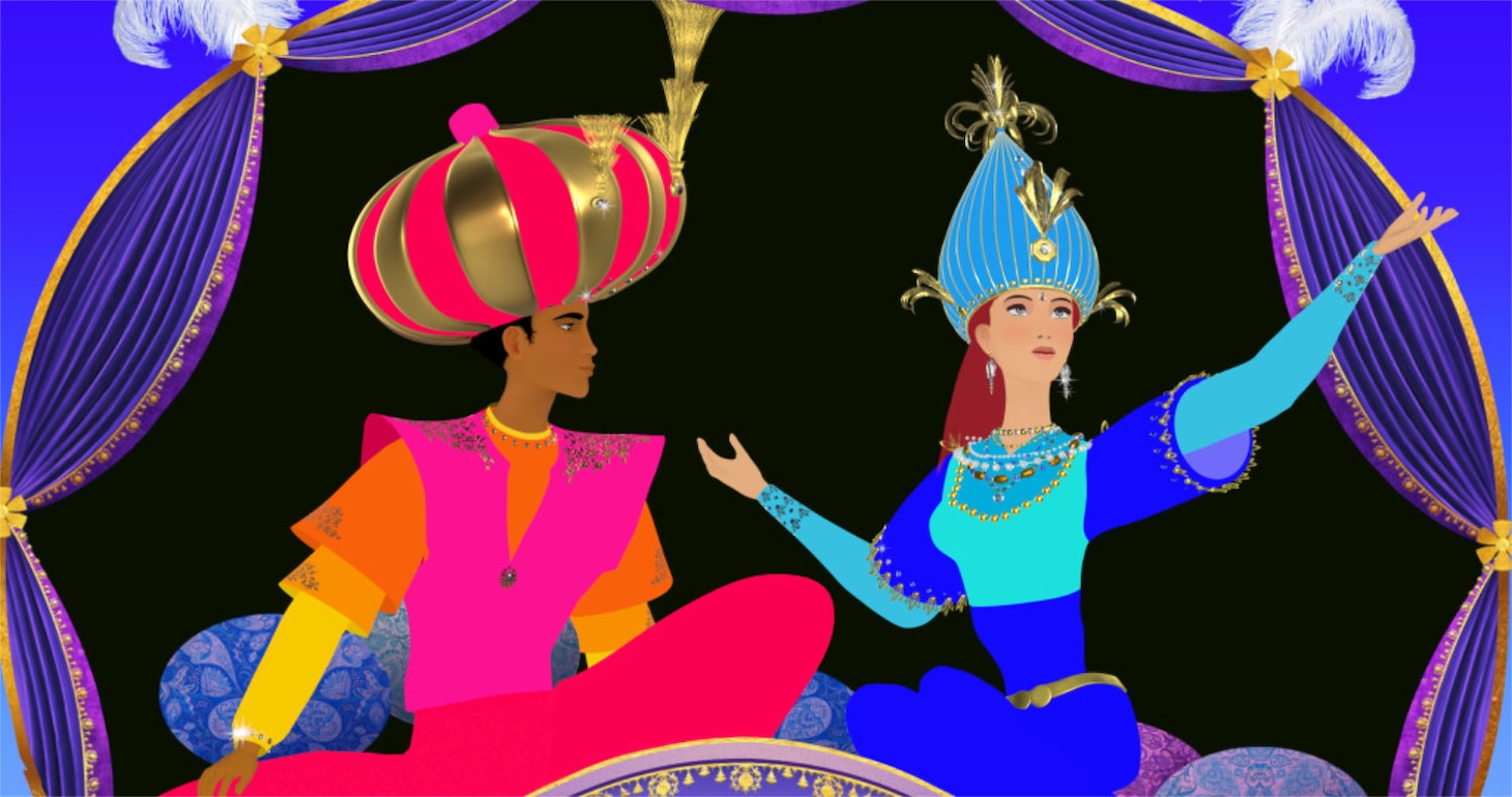 「古の王子と3つの花」場面カット ©2022 Nord-Ouest Films-Studio O - Les Productions du Ch'timi - Musée du Louvre – Artémis Productions