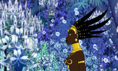 「キリクと魔女」場面カット ©Les Armateurs / Odec Kid Cartoons / France 3 cinema / Studio O / RTBF / Monipoly / TEF / Exposure.