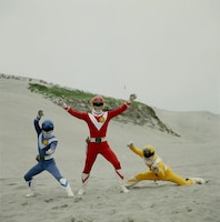 太陽戦隊サンバルカン。左からバルシャーク、バルイーグル、バルパンサー ©東映